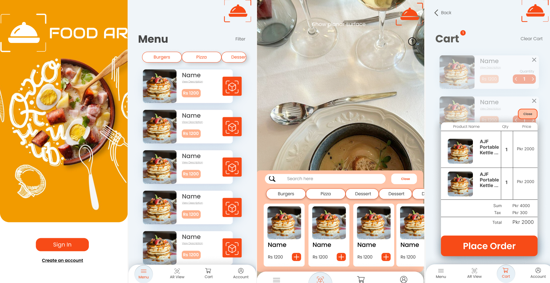 Food AR Service - Door dash with AR
